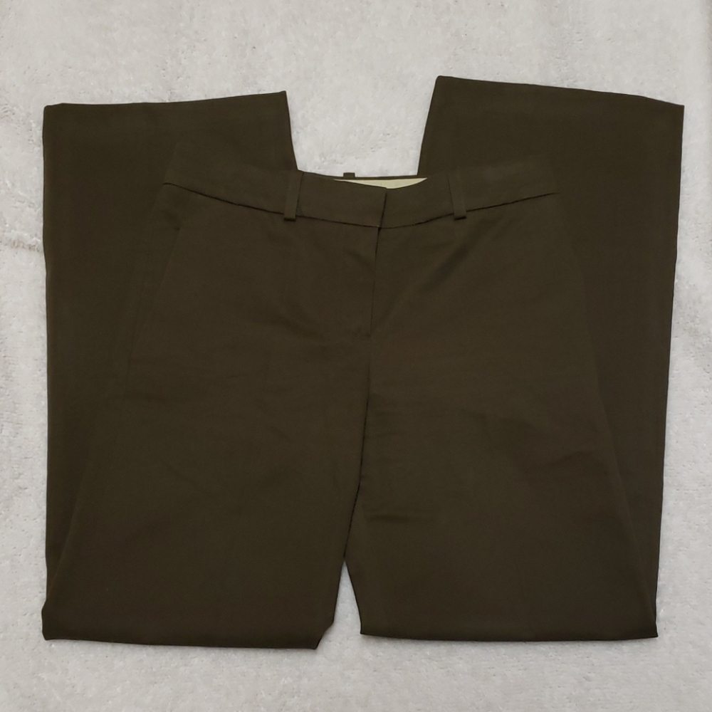 Chloe Olive Green Wide-Leg Trousers